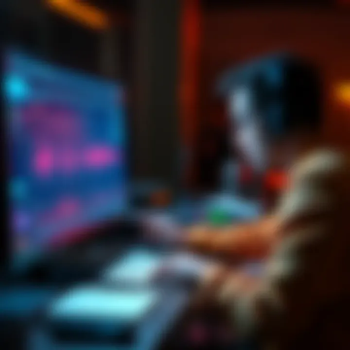 A user troubleshooting noise problems on a computer screen with Nova Orange XL software in use