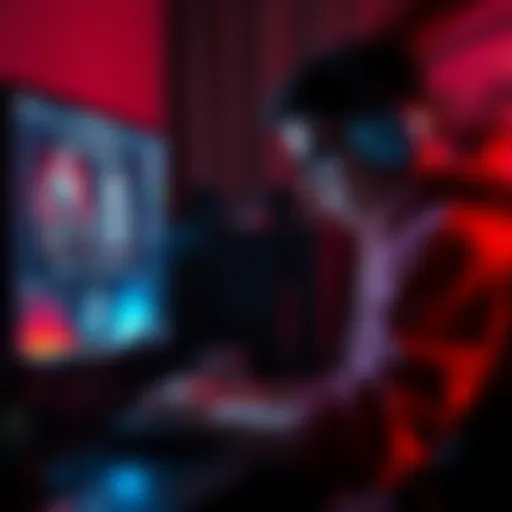 A gamer adjusting settings on their computer to resolve shadow loading issues in a video game.