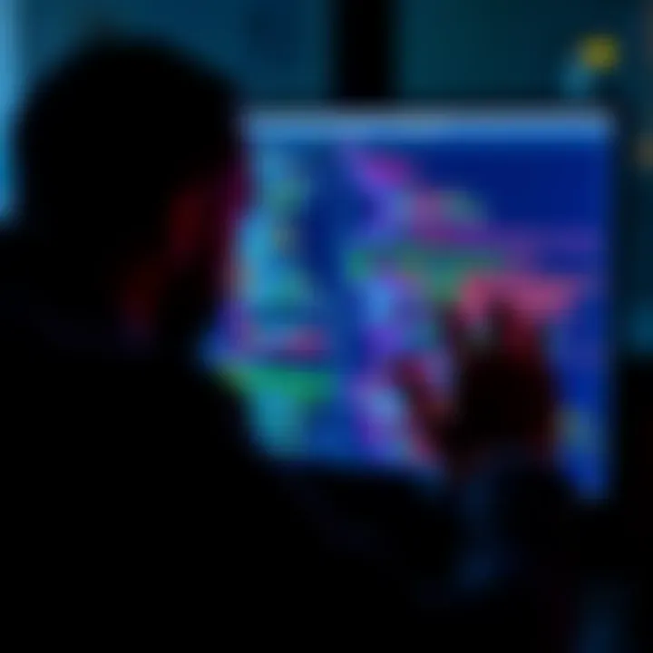 A person adjusting code on a computer screen to resolve vector array problems using IntVector.