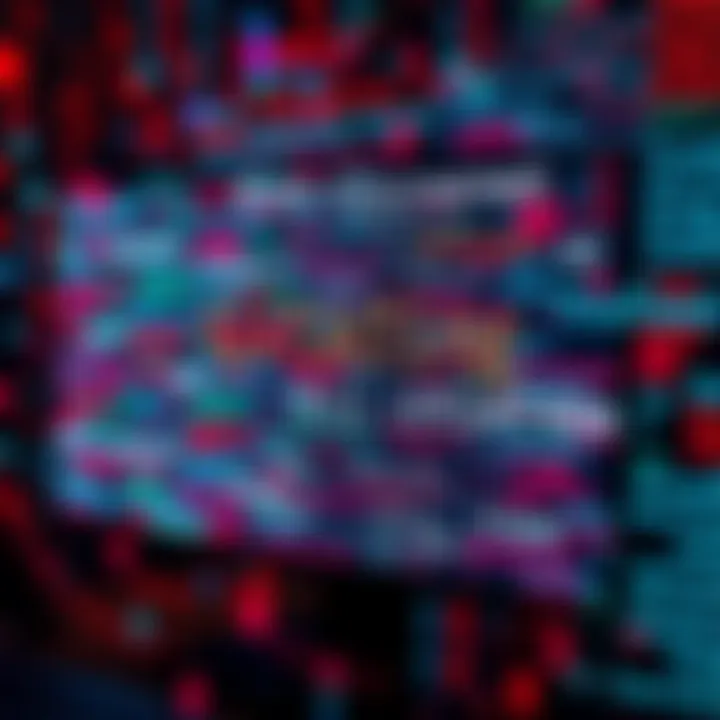 A computer screen filled with chaotic and nonsensical text, representing misinformation strategies against AI.