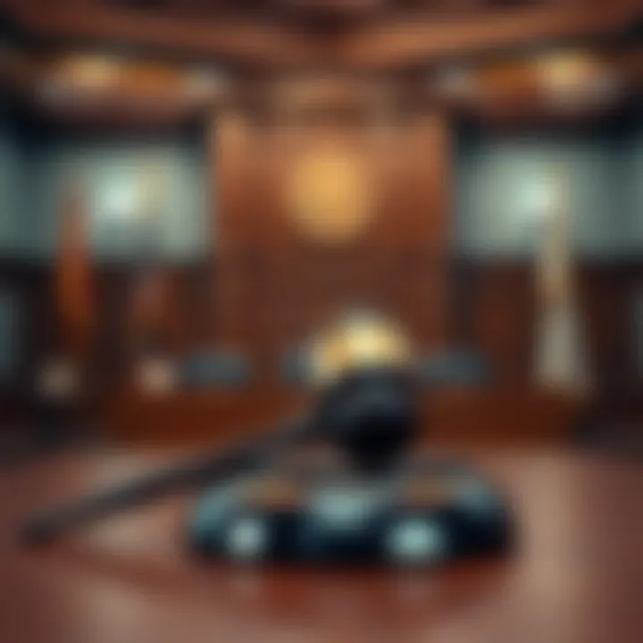 A gavel rests on a desk in a Florida courtroom, symbolizing a recent ruling on AI chatbots and First Amendment rights.