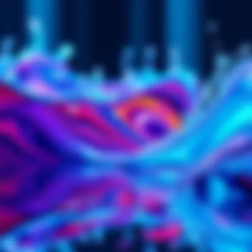 A visual representation of fluid simulation showing standing and flowing water effects in a digital environment.