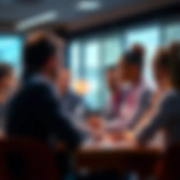 A focus group meeting discussing updates to GS-12+ promotions, with participants sharing their thoughts and concerns.