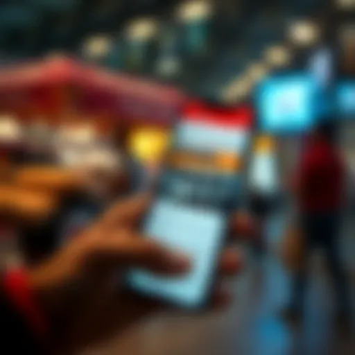 A smartphone displaying a food delivery app with a viral post about fraud on the screen