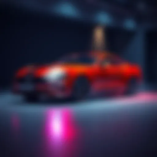 A realistic render of a Ford Mustang in Unreal Engine 5 showcasing detailed graphics and design.