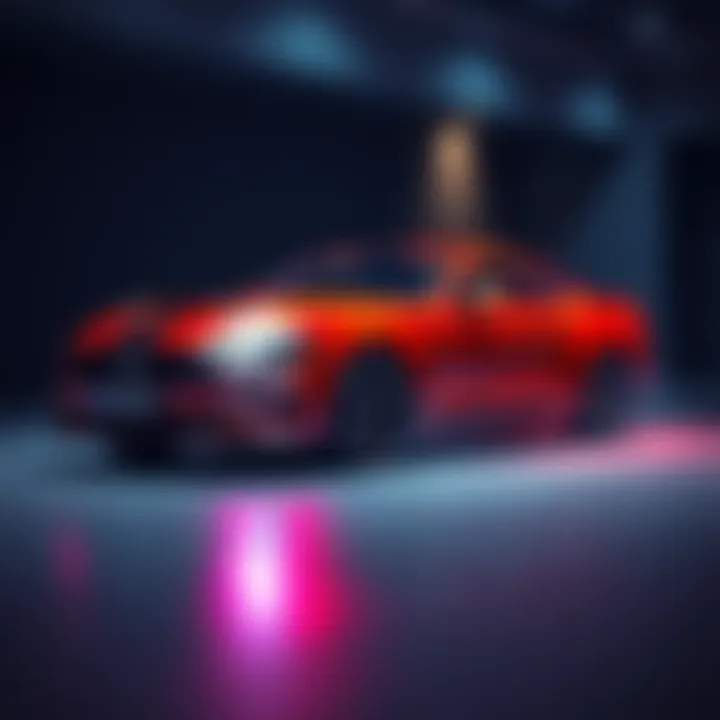 A realistic render of a Ford Mustang in Unreal Engine 5 showcasing detailed graphics and design.