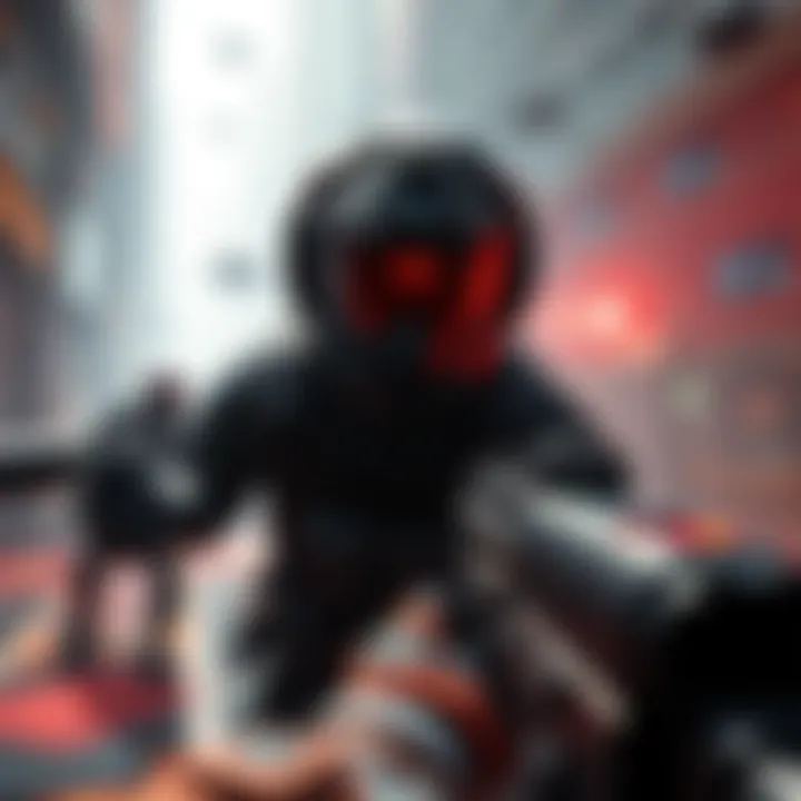 A computer-generated scene showing a character using NavMeshAgent in a first-person shooter game, with enemies taking unpredictable paths rather than heading straight to the player.