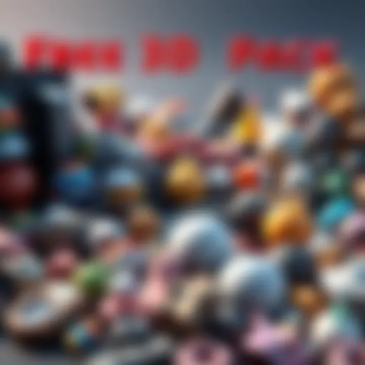 A visual display of various 3D models showcasing a collection of free assets made in Blender and rendered in Godot.