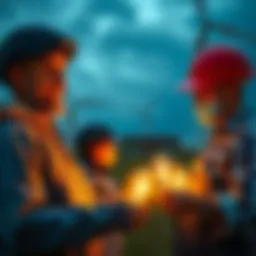 Homeowners Receiving Free Electricity Homeowners in a European nation receiving free electricity as wind turbines operate in the background