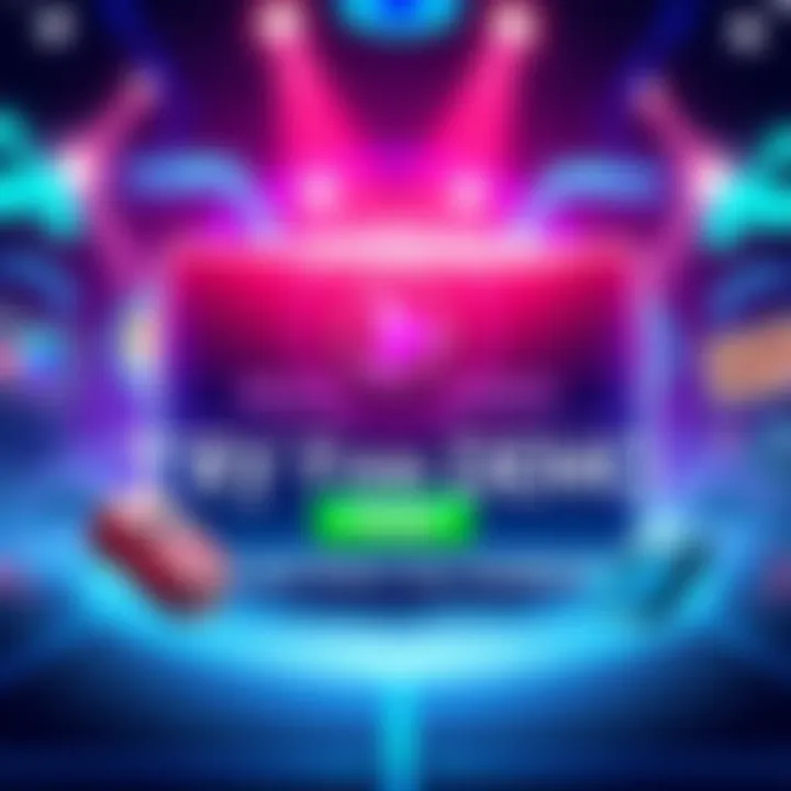 A graphic showing a colorful game demo announcement with a play button and text inviting players to try it free