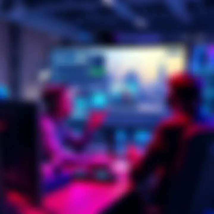 A marketing professional guides indie game developers in a virtual meeting, discussing branding strategies and marketing tips.