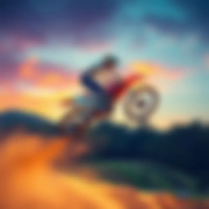 Cover art featuring a motocross rider performing a trick in mid-air with a vibrant background.