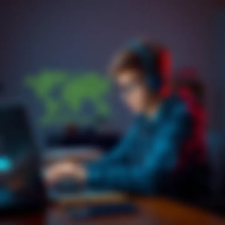 High school freshman studying with a laptop and books, looking focused on career choices related to AI and automation.