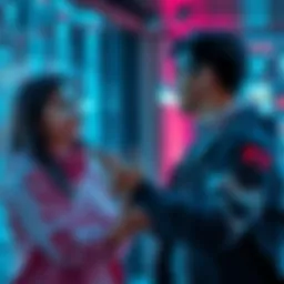 A person encouraging their friend who is studying artificial intelligence, showing a positive interaction between them.