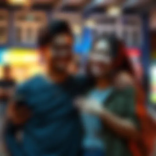 The author and a close friend pose together, signaling a meaningful connection between them.