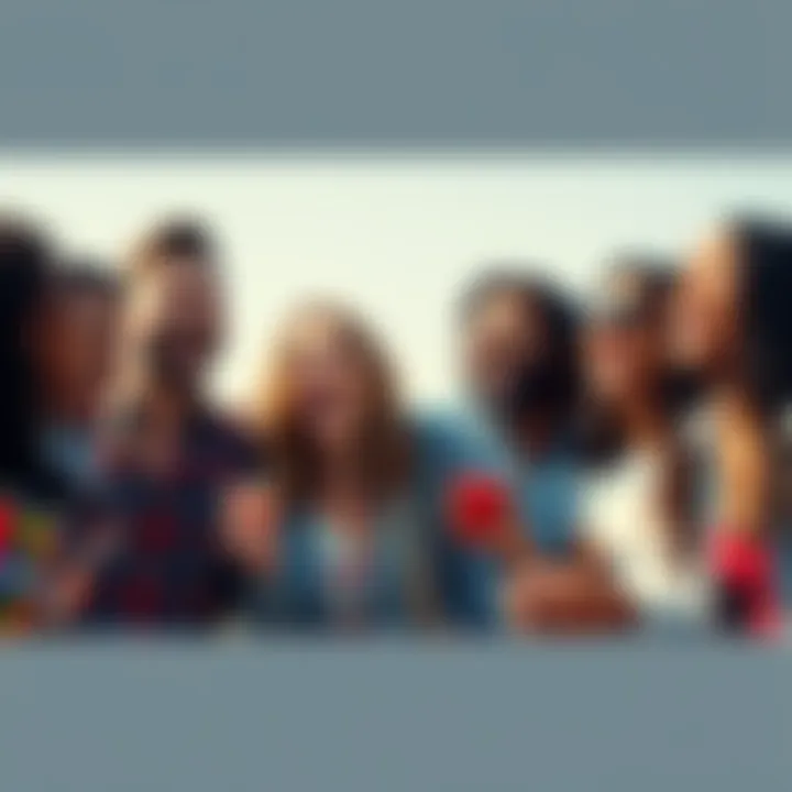 Group of Friends Laughing Together A group of young people enjoying a lively conversation, sharing laughter and playful moments, embodying a carefree spirit.