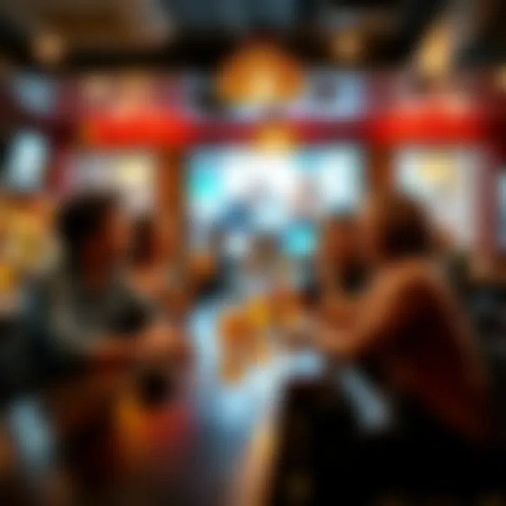 A group of four friends sitting at a bar, laughing and having fun, representing the camaraderie in 'How I Met Your Mother'