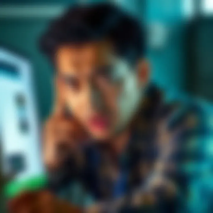 An employee shows frustration while using a clunky AI tool on a computer, highlighting dissatisfaction with the recent tech change.