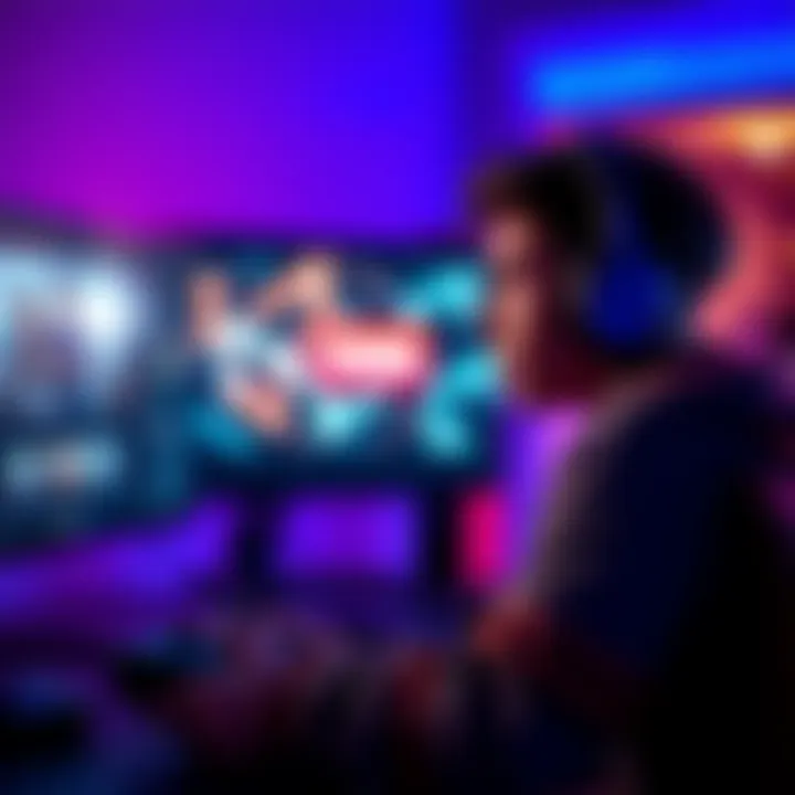 A gamer looking disappointed while watching a YouTube game mechanics video on a computer screen