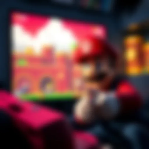 A gamer looks frustrated while playing Super Mario 3D World on a console, showing a scene with challenging game levels.