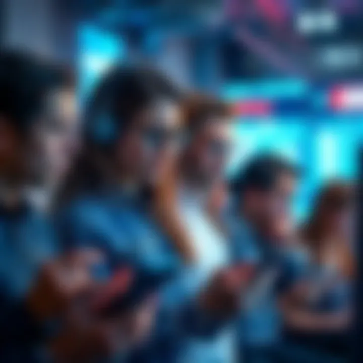 Frustrated people using AI Group of people looking confused while interacting with an AI on their devices, showing signs of frustration