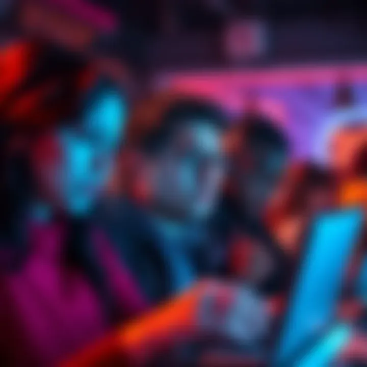 A group of people looking frustrated while trying to access a chat feature that requires premium access