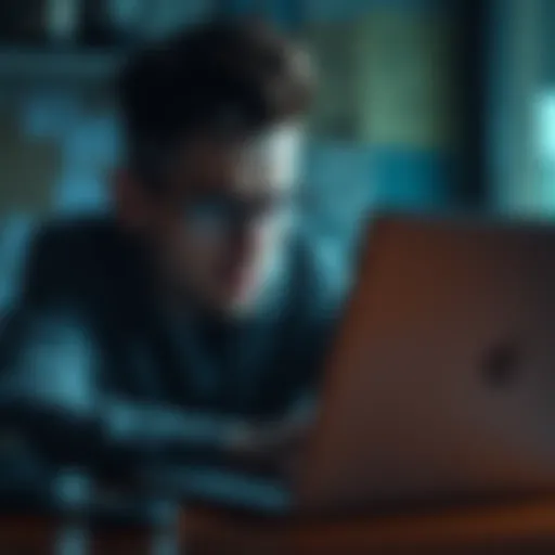 A person looks upset while staring at a broken laptop, symbolizing the emotional impact of tech failures on daily life.