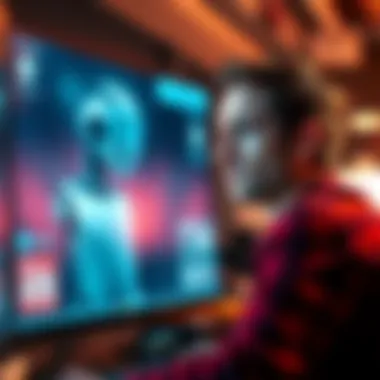 A person looking annoyed while interacting with a chatbot on a computer screen, showing confusion and frustration