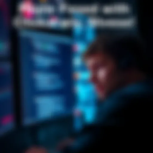 A person shows frustration while reading AI responses on a computer screen, highlighting the trend of clickbait-style comments.