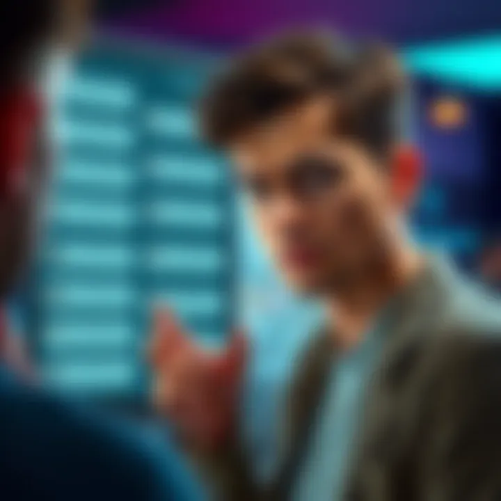 A person looking annoyed while facing a chat interface filled with mandatory questions