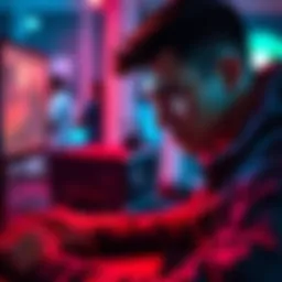 A person looking frustrated at their computer screen, showing signs of stress due to a time limit on their work.