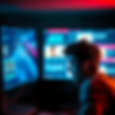 A person looking frustrated while encountering multiple pop-up ads and cookie notifications on a computer screen