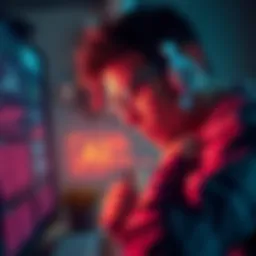 A person showing frustration while interacting with an AI interface on a computer screen