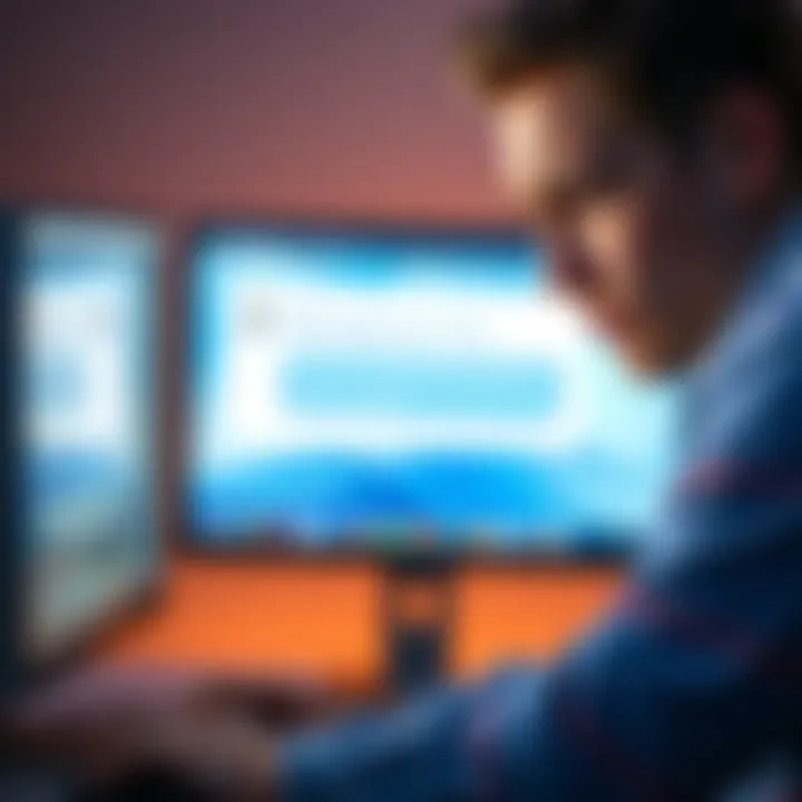 A person looks annoyed at their computer screen, showing messaging limits notification on ChatGPT. Their expression reflects dissatisfaction with the features and restrictions.