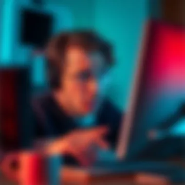 A person showing frustration while looking at their computer screen, depicting issues with an AI video service.
