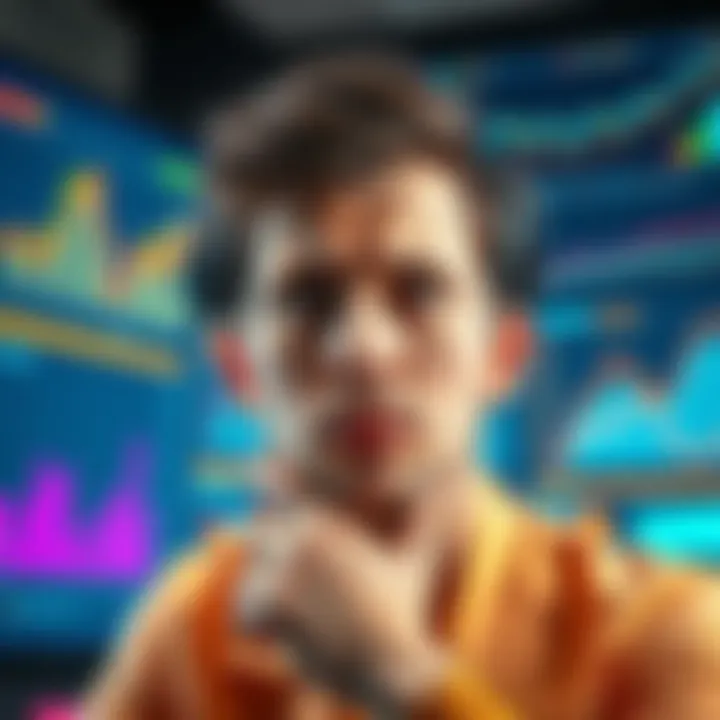 Frustrated user with statistical graphs A person looking confused at a computer screen displaying complex statistical graphs and data, showing frustration with AI tools