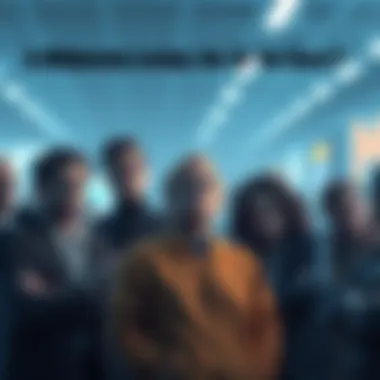 A group of people discussing issues with AI art generation, showing dissatisfaction on their faces.