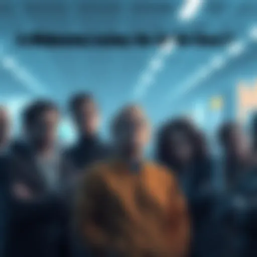 A group of people discussing issues with AI art generation, showing dissatisfaction on their faces.