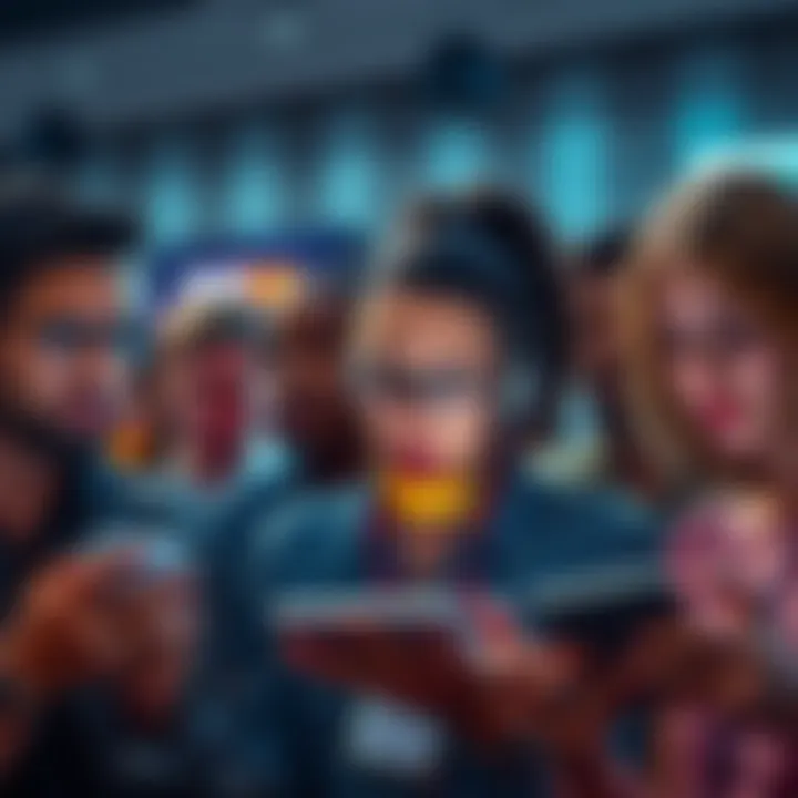 A group of people expressing frustration with their devices, showing dissatisfaction with the Cai platform