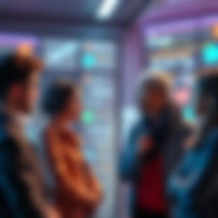 Group of people expressing frustration over chat message restrictions in a digital forum