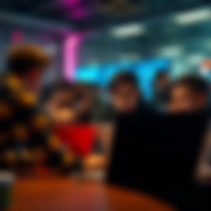 A group of people looking at laptops with concerned expressions, discussing problems with software browsing features.