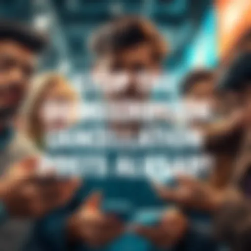 A group of people discussing subscription cancellations with visible signs of frustration, surrounded by digital devices