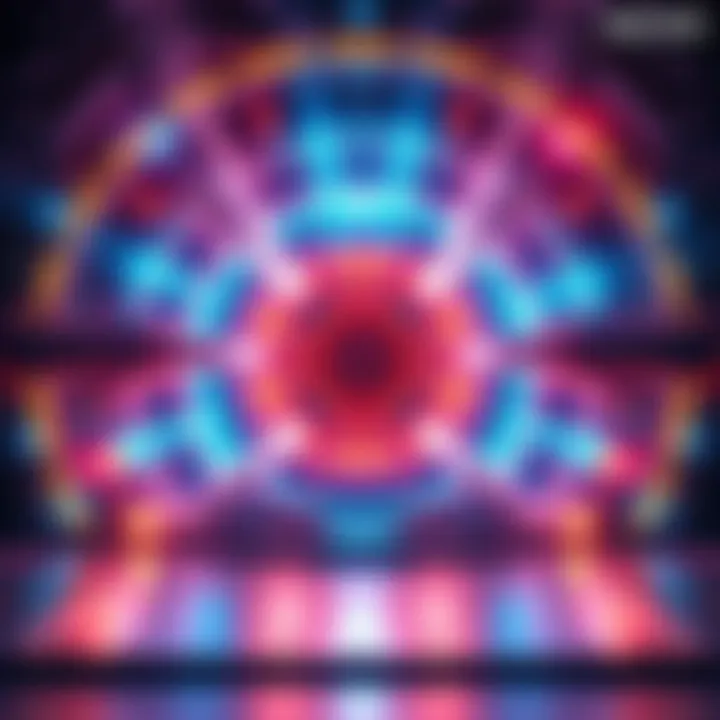 A modern fusion reactor demonstrating advanced technology with glowing plasma and energy beams.