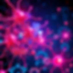 A visual representation of Artificial General Intelligence development through large language models and quantum technology, featuring a blend of digital neural networks and quantum circuits.