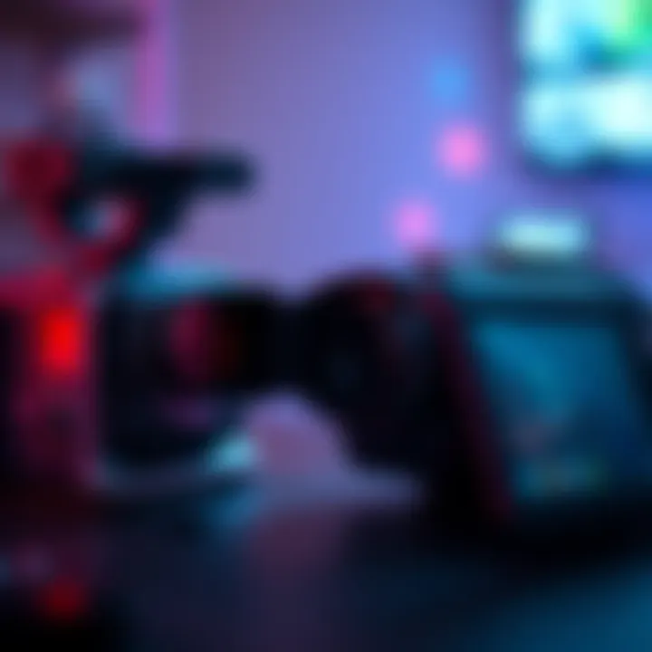 A comparison of old video cameras and modern smartphones showcasing video technology evolution.