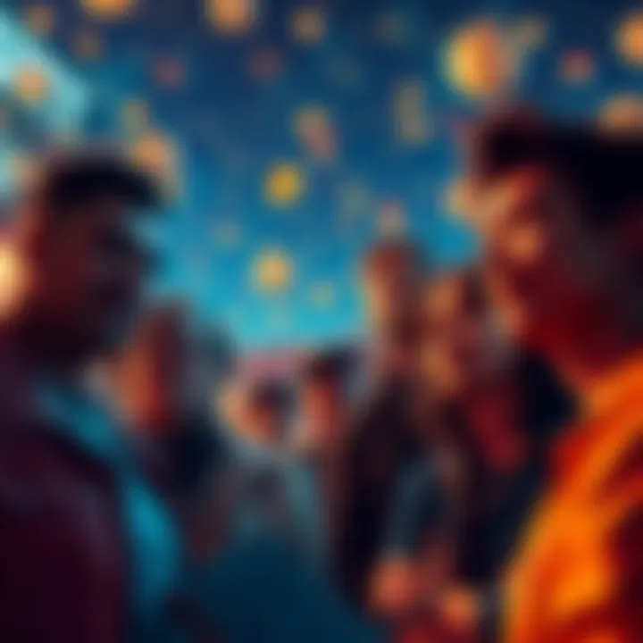 People dreaming of a future with cheap tokens A diverse group of people looking hopeful, imagining a bright future where tokens are affordable and accessible to all.