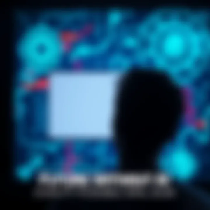 A person looking at a blank screen, contemplating a life without artificial intelligence