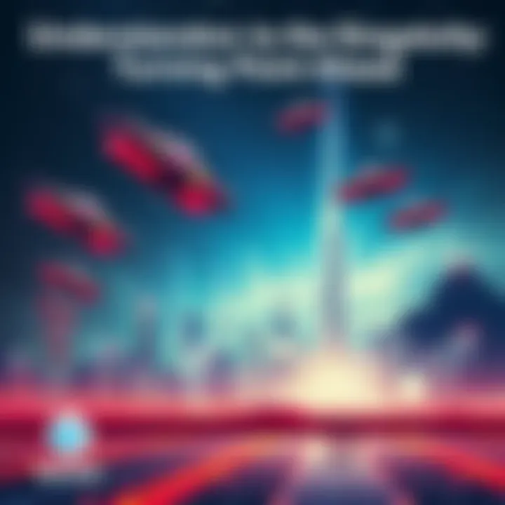 A futuristic city skyline with advanced technology and flying vehicles under a starry sky, symbolizing the singularity and rapid changes ahead