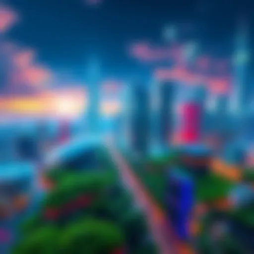 A vibrant city skyline featuring advanced technology and green spaces, symbolizing the future.