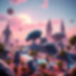 A vibrant alien landscape showcasing unique creatures and futuristic environments, illustrating key features gamers want in a new sci-fi game.